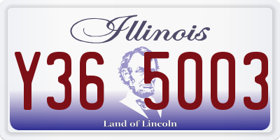 IL license plate Y365003