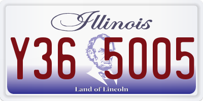IL license plate Y365005