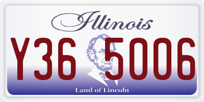 IL license plate Y365006