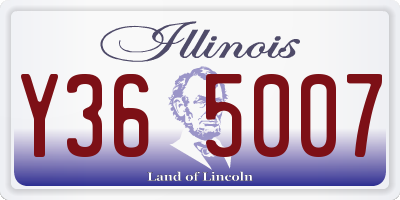 IL license plate Y365007