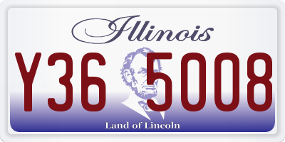 IL license plate Y365008