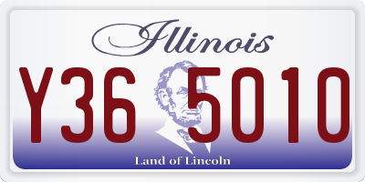 IL license plate Y365010