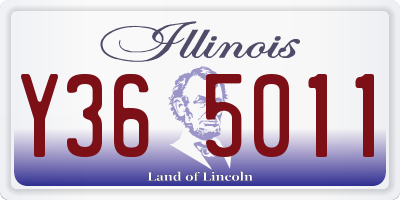 IL license plate Y365011