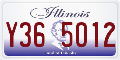 IL license plate Y365012