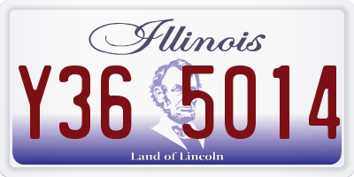 IL license plate Y365014