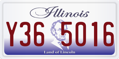 IL license plate Y365016