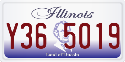 IL license plate Y365019