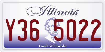 IL license plate Y365022