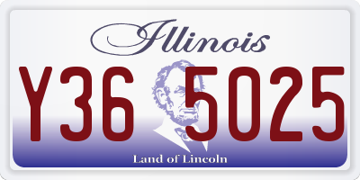 IL license plate Y365025