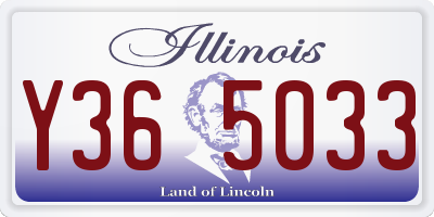 IL license plate Y365033