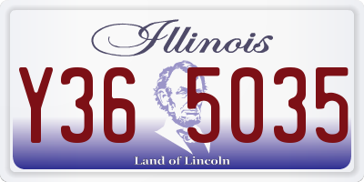 IL license plate Y365035