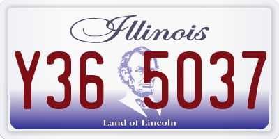 IL license plate Y365037