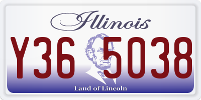 IL license plate Y365038
