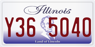 IL license plate Y365040