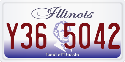IL license plate Y365042