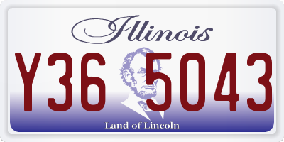 IL license plate Y365043
