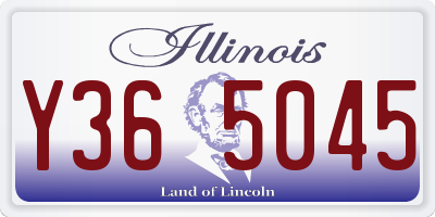 IL license plate Y365045