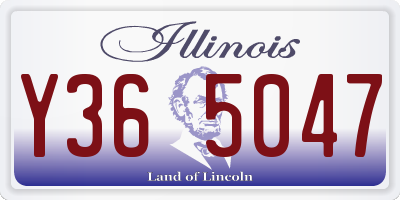 IL license plate Y365047