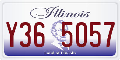 IL license plate Y365057
