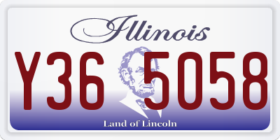 IL license plate Y365058