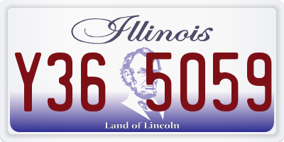 IL license plate Y365059