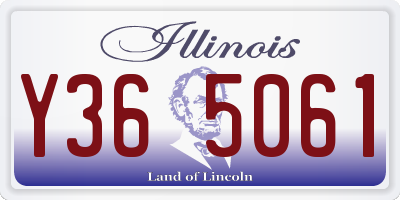 IL license plate Y365061