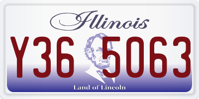 IL license plate Y365063