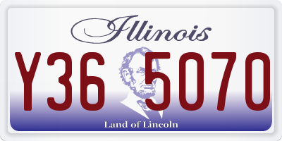 IL license plate Y365070