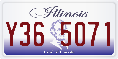 IL license plate Y365071