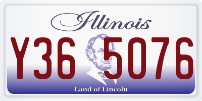 IL license plate Y365076