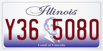 IL license plate Y365080