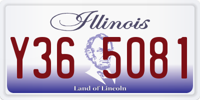 IL license plate Y365081