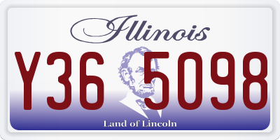 IL license plate Y365098