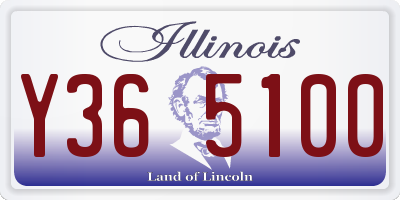 IL license plate Y365100