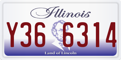 IL license plate Y366314