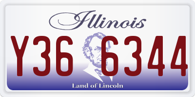 IL license plate Y366344