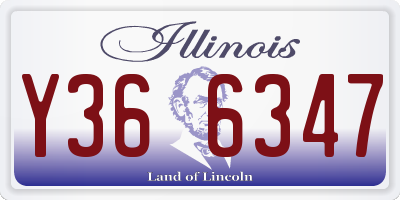 IL license plate Y366347