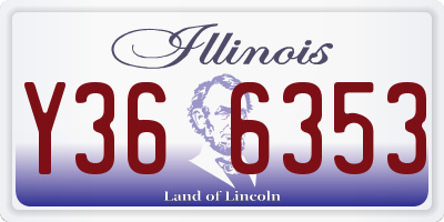 IL license plate Y366353
