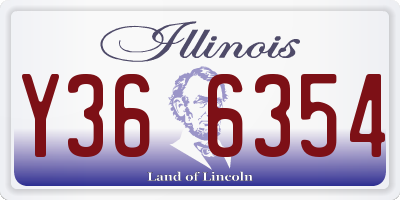 IL license plate Y366354