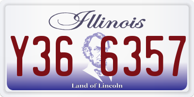 IL license plate Y366357