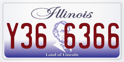 IL license plate Y366366