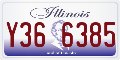 IL license plate Y366385