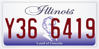 IL license plate Y366419