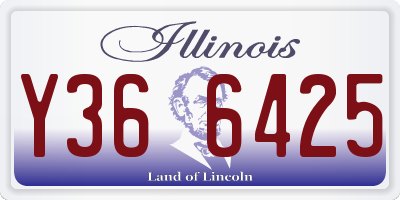 IL license plate Y366425