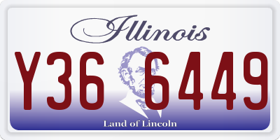 IL license plate Y366449