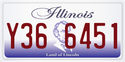 IL license plate Y366451
