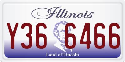 IL license plate Y366466