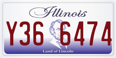 IL license plate Y366474