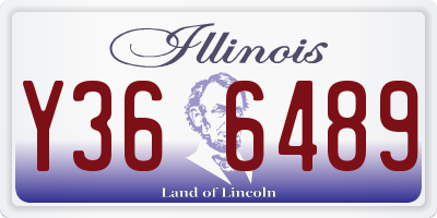 IL license plate Y366489