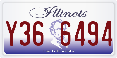 IL license plate Y366494